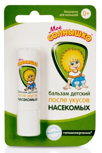 МОЕ СОЛНЫШКО Детский бальзам после укусов насекомых 2,8гр
