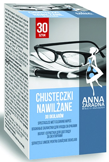 Влажные салфетки для очков ANNA ZARADNA 30шт