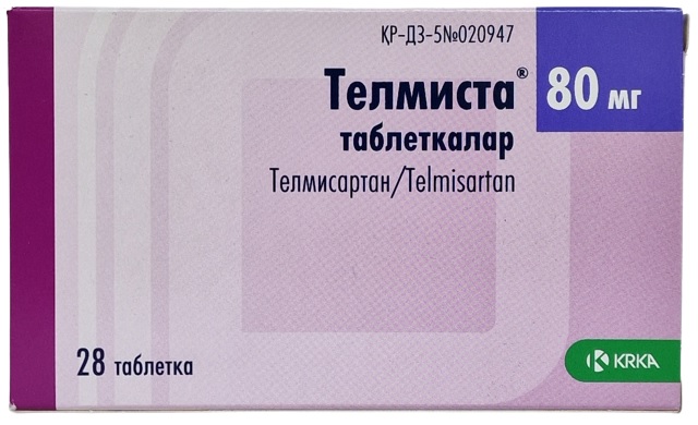 Телмиста табл. 80 мг №28 ( телмисартан ) (Упаковка)