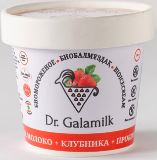 Dr.Galamilk Биомороженое 100г Клубника+ Пробиотик