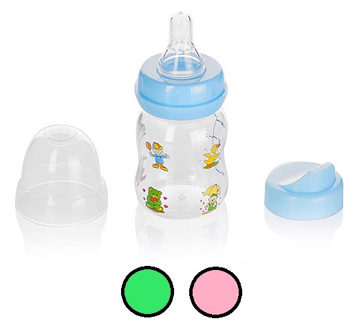 Бутылочка Пластиковая 2в1 BABY LAND 80 мл ( Поильник ) арт.261 цв.в асс. >