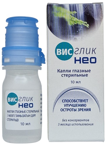 Висглик Нео капли глазные 10 мл без консервантов ( Н-ацетилкарнозин 1%, черника, хондроитин,,, )