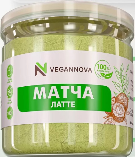 Матча Латте Чай 100г Vegannova банка