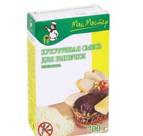Мак Мастер Смесь кукурузная для выпечки без глютена 700г