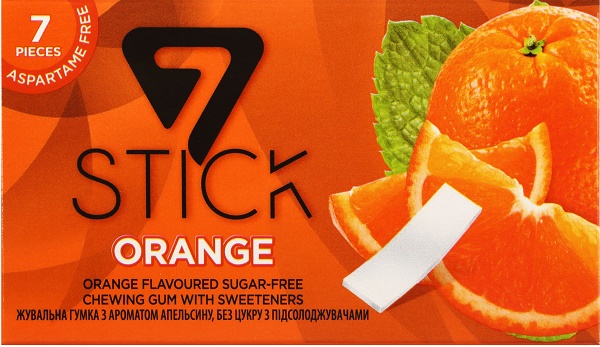 Жвачка STICK Orange Апельсин 14,5 гр 7 пластинок 