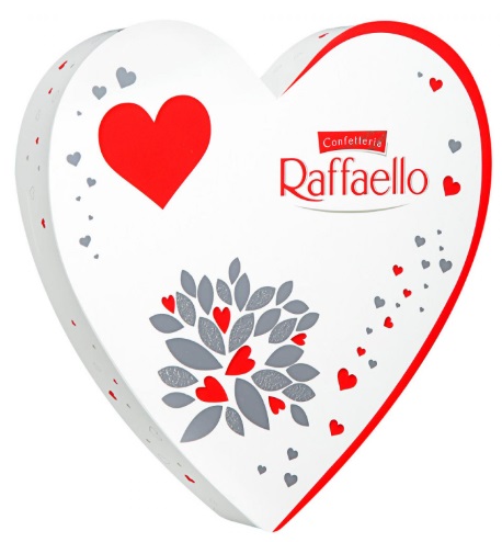 Набор конфет Raffaello с миндальным орехом 120г Сердце