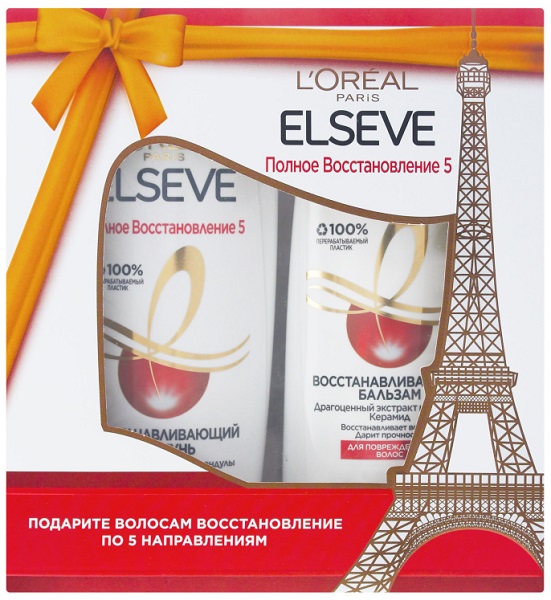 LOREAL набор Полное восстановление 5 шампунь и бальзам для волос