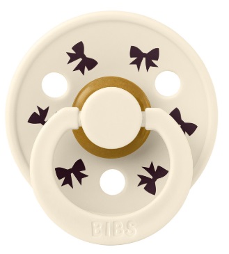 Пустышка латексная 0м+ Bibs Colour Holiday Bow Ivory Plum 6+ арт.20027216