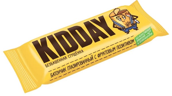 Батончик глазированный Kidday со вкусом Вареная сгущенка 40г 