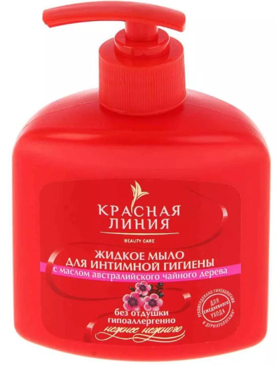 КРАСНАЯ ЛИНИЯ Жидкое мыло для интимной гигиены 250г Масло Австралийского Чайного Дерева
