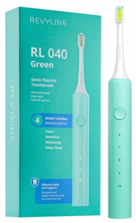 Зубная щетка Электрическая Звуковая REVYLINE RL040 ( 6511 ) зеленая