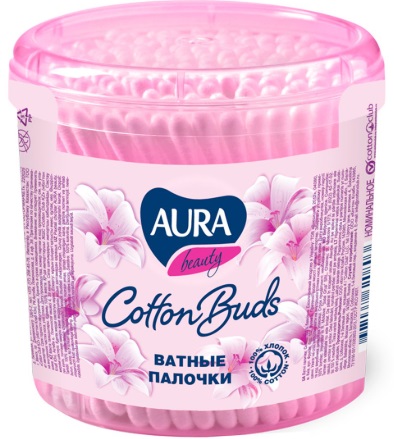 AURA Ватные палочки 200 шт стакан