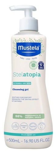 MUSTELA Stelatopia Гель для купания Очищающий 500мл