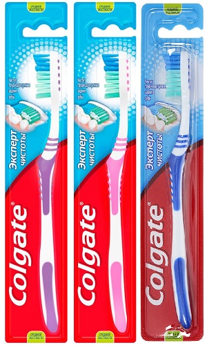 Зубная щетка COLGATE Эксперт чистоты Средней жесткости цв.в асс.
