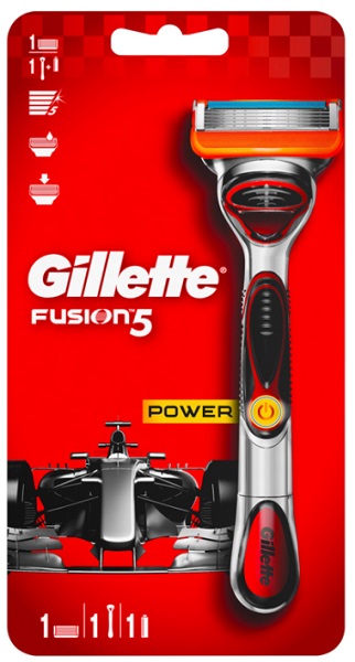 Станок бритвенный GILLETTE Fusion 5 Power Red (1кассета) 81716257