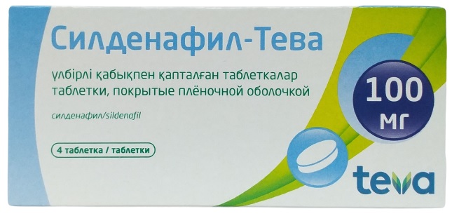 Силденафил Тева табл. п/о 100 мг №4