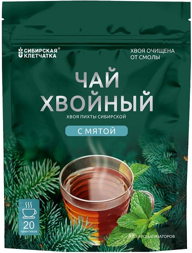 Сибирская Клетчатка Хвойный чай с Мятой 3г №20пак