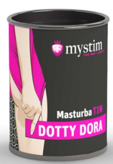 Минимастурбатор мужской Mystim MasturbaTIN Dotty Dora Dots белый