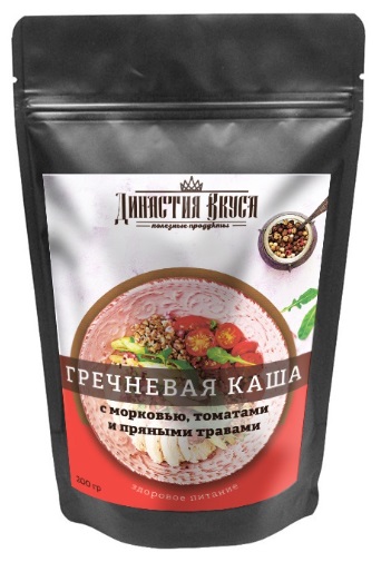 Династия вкуса Каша гречневая с морковью, томатами и пряными травами 200г