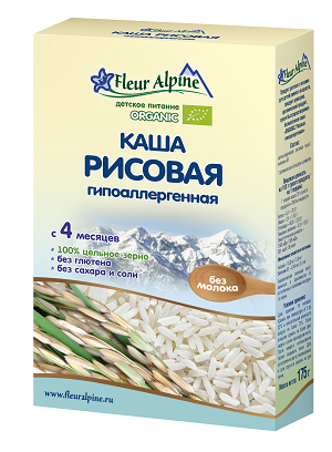 Fleur Alpine Каша безмолочная Рисовая 175г гипоаллергенная с 4мес.