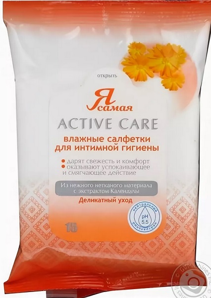 Я САМАЯ влажные салфетки для интимной гигиены Календула 15  шт