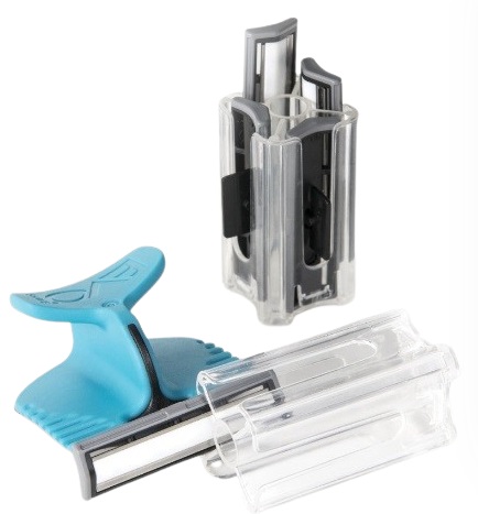 Бритвенный станок EVOshave-2 кассеты Aqua Blue Series-3 голубой