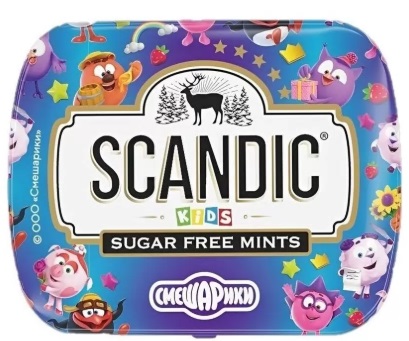Конфеты Scandic без сахара со вкусом Тутти-фрутти 18г