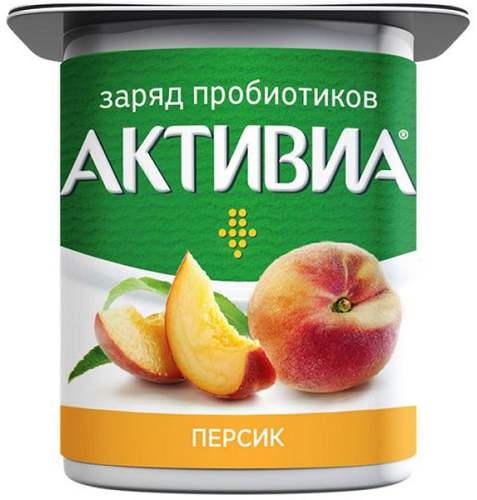 Данон Активиа Йогурт Персик 2,8% 120 г