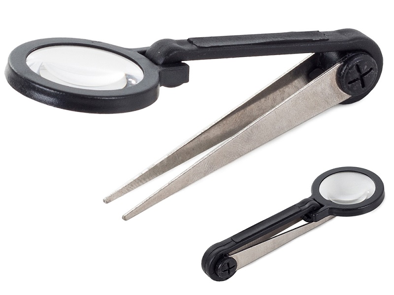 Лупа Карманная с пинцетом КазМИ