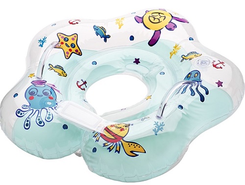 Круг для купания малышей BABY COLLAR 3м+ надувной на шею цв.в асс.
