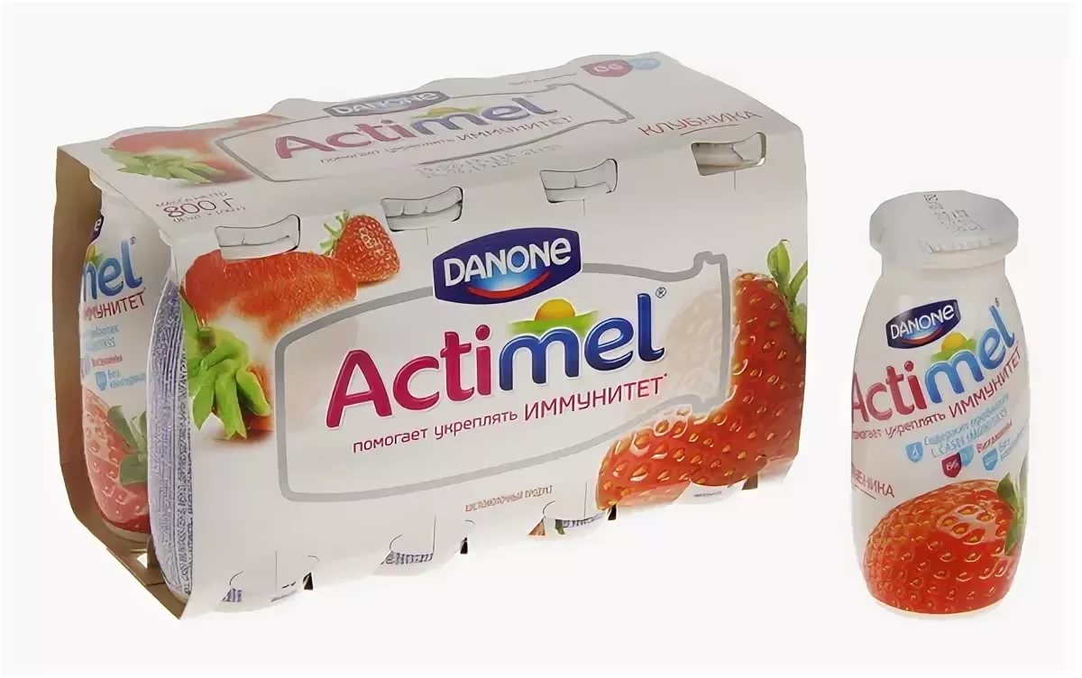 Данон Актимель со вкусом клубники  2,6%-100,0 № 8