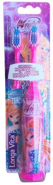 Зубная щетка Long Vita детская Вибрационная + сменная головка 3+ арт.KWX-1