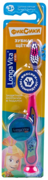 Зубная щетка Long Vita детская Фиксики 3+ арт.S205