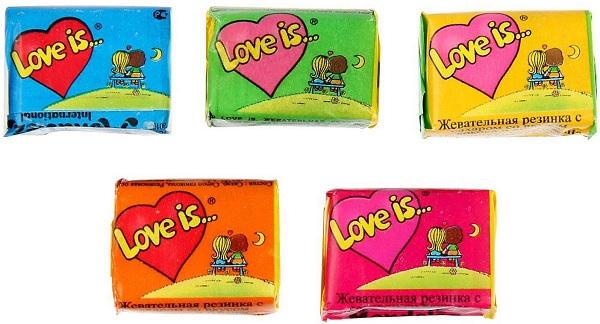 Жвачка LOVE IS Жевательная резинка 1шт в ассортименте 