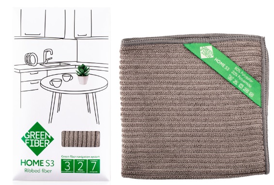 Home S3 ribbed fiber Файбер ребристый серый арт.06026