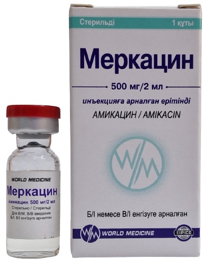 Меркацин раствор 500 мг/2 мл №1 фл ( амикацин )