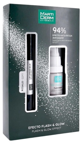 MartiDerm Pack Flash Effect & Glow Flash Serum + Lip Balm Supreme