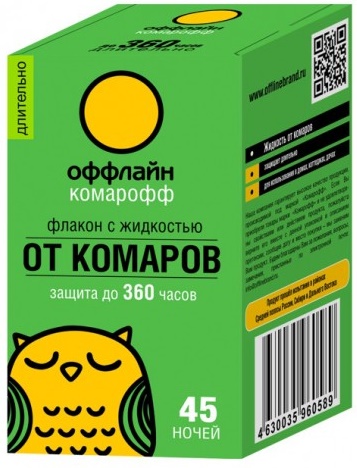 Жидкость от Комаров для фумигатора КОМАРОФФ ОФФЛАЙН 45 ночей