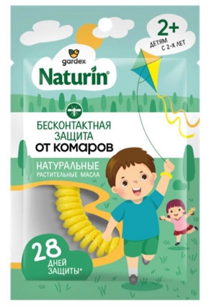 Браслет репелентный от комаров Naturin 1шт GARDEX