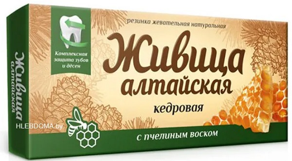 Живица Алтайская с Пчелиным воском Кедровая 0,8 №4 жевательная резинка  #&