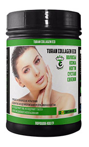 Turan Collagen Коллаген 400г клубника для кожи,волос,суставов , связок и ногтей