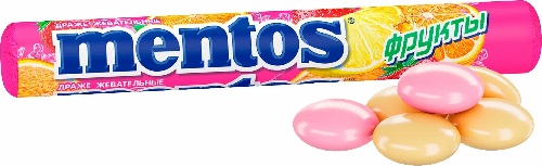 Конфеты Mentos Фрукты жевательное драже 37,5г