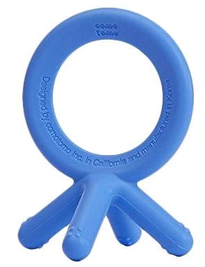 Прорезыватель COMO TOMO 3м+ 1шт Silicone Teether Blue