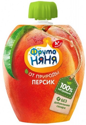 ФрутоНяня Пюре Персик 90г пауч