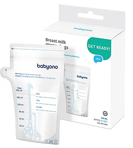 Пакеты для Хранения Грудного Молока BABYONO 180мл*30шт