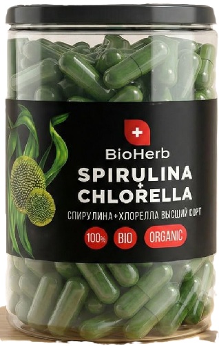 BioHerb Спирулина+Хлорелла 500мг капсулы №180