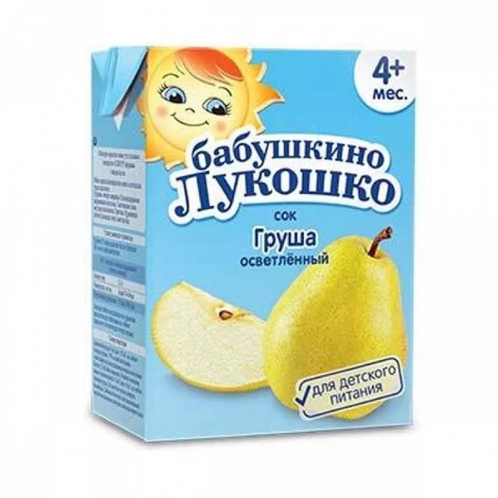 Бабушкино Лукошко Сок Груша осветленный 200мл т/пак