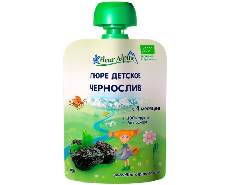 Fleur Alpine Пюре Чернослив 90г с 4мес.