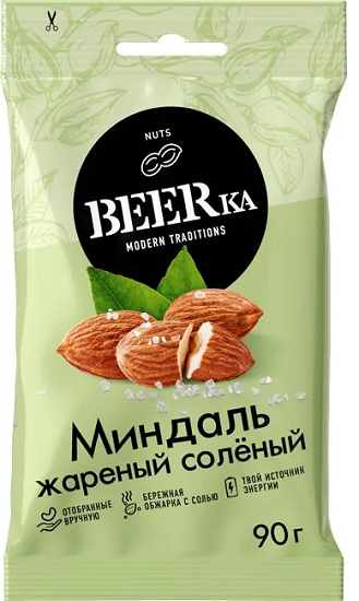 BEERka Миндаль жареный соленый 90г
