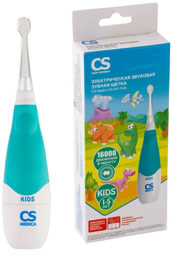 Зубная щетка Электрическая Звуковая CS Medica CS-561 Kids Голубой 1-5 лет